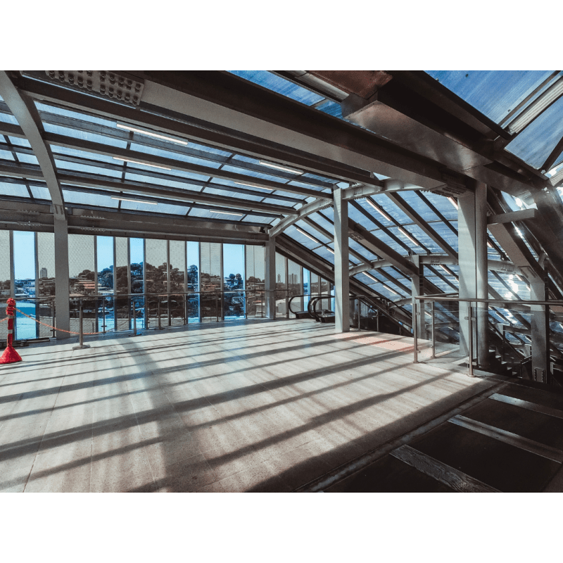 Steel Frame Building with Glass